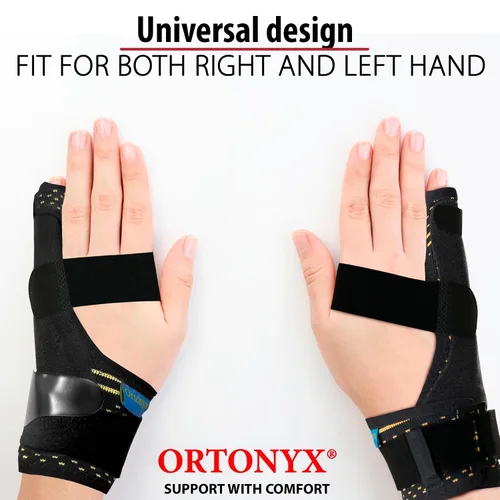 Miniatura 3 de ORTONYX Pinky Finger Splint Muñequera Inmovilizador de Muñequera – Fractura boxeadora para 4º y 5º dedo, soporte de canalón cubital, síndrome