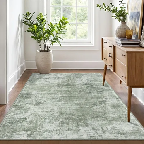 Miniatura 580 de IOHOUZE Alfombra abstracta lavable de 3 x 12 pies para pasillos, antideslizante para cocina, camino de entrada de lana sintética para interiores