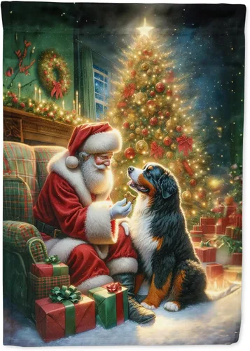 Miniatura 89 de Caroline's Treasures DAC4159CHF - Bandera de casa de Husky siberiano y Papá Noel para porche, grande, para colgar en la pared, poliéster