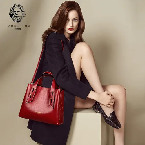 Miniatura 4 de LAORENTOU Monederos de cuero de vaca y bolso pequeño para mujer, bolso de mano para mujer, bolso de hombro para el día de la madre Designer