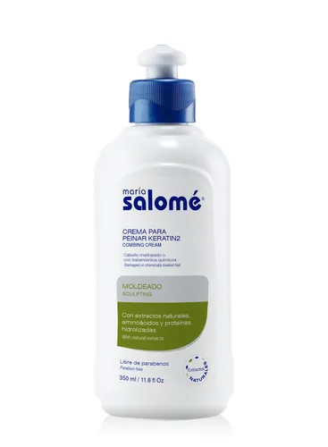 Maria Salome Crema para Peinar Keratin2 Sin Sal Acondicionador sin enjuague 11.8 fl oz 11.8 fl Oz