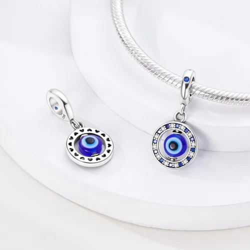 Miniatura 3 de Parmuz Dijes para pulseras de plata de ley 925 con diseño de mariposa para viajes de verano, cuentas de la suerte del océano, regalo de joyería