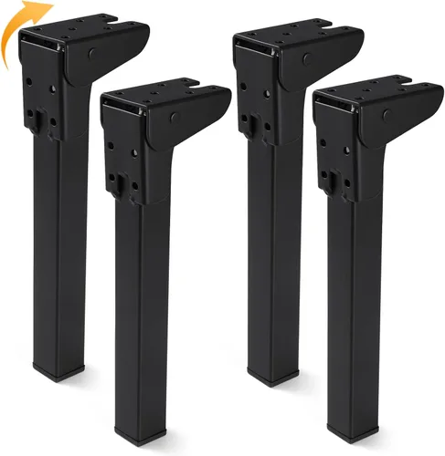 Miniatura 8 de 4 patas de mesa plegables autobloqueantes, patas de mesa plegables de 6, 8, 10 y 12 pulgadas, para mesas de campamento, muebles, bricolaje