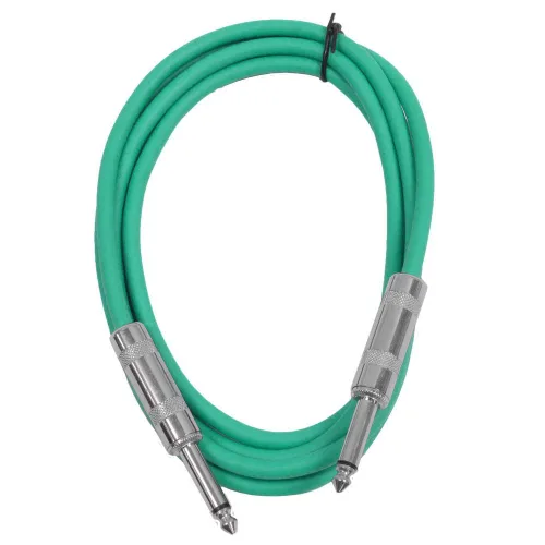 Miniatura 10 de Seismic Audio - SASTSX-2 - Cable TS de 2 pies de 1/4" para guitarra, instrumento o conexión, color púrpura