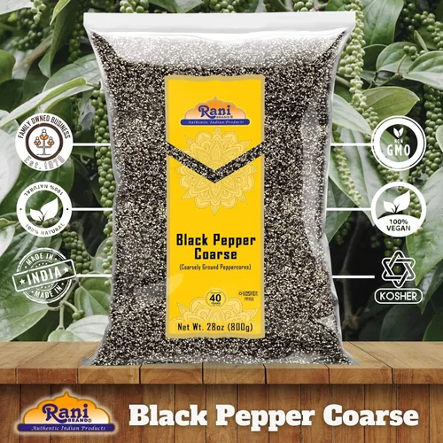 Miniatura 6 de Rani - Pimienta negra molida gruesa de 28 mallas (molienda de mesa) 28 onzas (1.75 libras) 28.22 oz ~ Todo natural Vegano Apto para gluten Sin