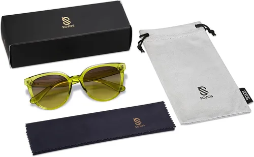 Miniatura 6 de SOJOS Gafas de sol polarizadas redondas para mujer, estilo de moda, protección UV, lentes de sol, SJ2175