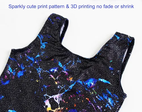 Miniatura 4 de Domusgo Leotardos de gimnasia para niñas, trajes brillantes de una pieza