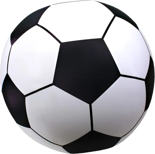 GoFloats Balón de Fútbol Inflable Gigante - Hecho de Vinilo de Grado Balsa Premium, Blanco y Negro 2.5 pies