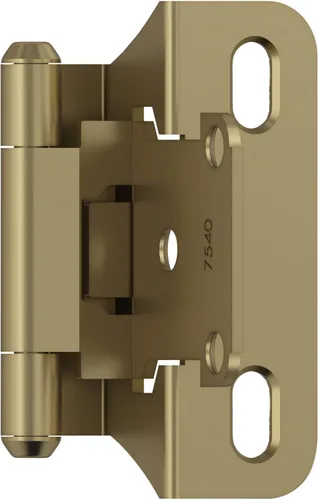 Miniatura 9 de Amerock BPR7540BB Bisagra de gabinete 1/2 pulg (13 mm) superpuesta de cierre automático de envoltura completa de latón pulido para puerta