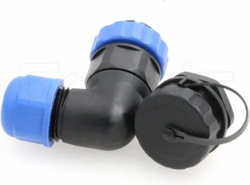 Miniatura 12 de SD20 2 Pin Aviación Conector Ángulo Recto 25A 380V Automotriz Plástico IP68 Enchufe Impermeable Enchufe Macho Hembra Eléctrico Montaje Posterior