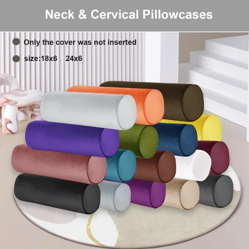 Miniatura 3 de Fundas de almohada enrollable para el cuello con cremallera - Fundas de almohada bolster/cilíndricas redondas de Luna Llena para dormitorio, sala