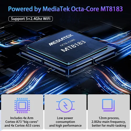 Miniatura 4 de Tableta Android 14 2026 de 10 pulgadas, tabletas de 128 GB ROM+16 GB de RAM (8+8 virtual), tableta 2 en 1 con teclado, potente octa-core+cámara