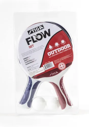 Miniatura 15 de STIGA Flow Outdoor 2-Player Table Tennis Set Includes Two Outdoor Rackets and Two Outdoor Balls Azul-rojo