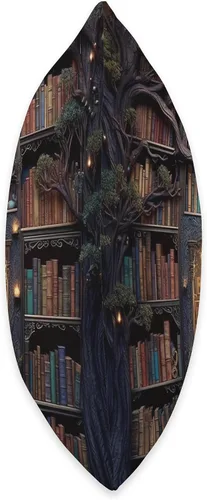 Miniatura 2 de Books Library Reading Book Shelves Bookworm Forest Library - Almohada vintage para libros de lectura, diseño de bosque de biblioteca, 16 x 16