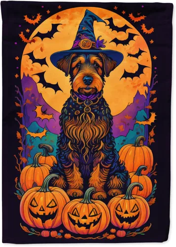 Miniatura 69 de Caroline's Treasures DAC1466GF - Bandera decorativa para jardín de Halloween de Affenpinscher Witchy para jardín, decoración para patio exterior