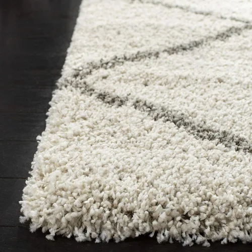 Miniatura 4 de SAFAVIEH - Alfombra de la colección Hudson Shag, diseño de enrejado moderno, no desprende pelusa y fácil de cuidar, 2 pulgadas de grosor, ideal