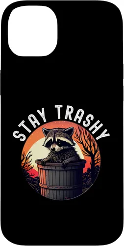 Miniatura 15 de iPhone 16 Stay Trashy Funny Raccoon Case