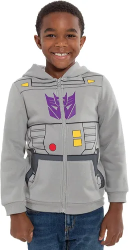 Miniatura 2 de Transformers Megatron Bumblebee - Sudadera con capucha de forro polar con cremallera para niños pequeños y grandes