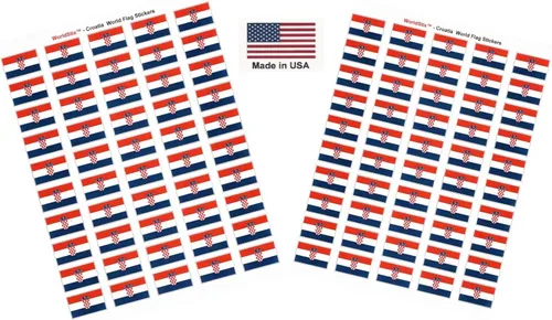 Miniatura 235 de 100 calcomanías de la bandera de Alaska; 1.5" x 1" hechas en Estados Unidos, calcomanías autoadhesivas de la bandera del estado para álbumes
