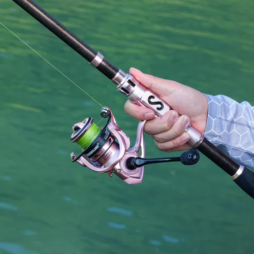 Miniatura 7 de Sougayilang Combo de caña de pescar telescópica y carrete, caña de pescar plegable de viaje y carrete de pesca giratorio, regalos de pesca