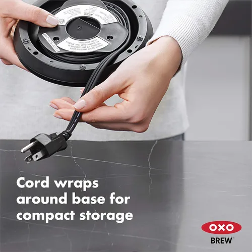 Miniatura 23 de OXO Hervidor eléctrico de vidrio, inalámbrico, de acero inoxidable