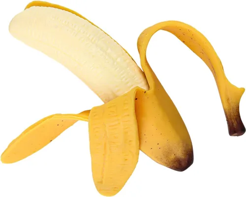 Anboor Juguetes Squishies de Plátano, Juguete Pelota Antiestrés de Plátano Elástica, Juguete Sensorial de Simulación de Plátano para Aliviar el