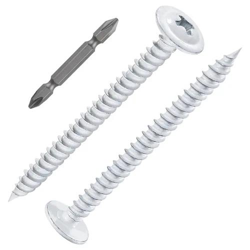 Miniatura 12 de WensiLon - Tornillos para madera de cabeza segmentada Phillips #8, de acero inoxidable 410, metal autorroscante rápido, juego surtido Plateado
