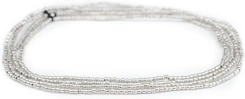 Miniatura 3 de The Bead Chest Cuentas ovaladas pequeñas de plata brillante (0.079 in)