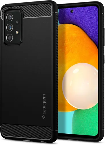 Spigen Funda para Galaxy A52 5G, blindaje resistente [protección de grado militar] - negro mate