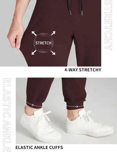 Miniatura 12 de Idtswch 30/32/34/36/38/40. Pantalones deportivos altos para hombre, extra largos, con bolsillos con cremallera