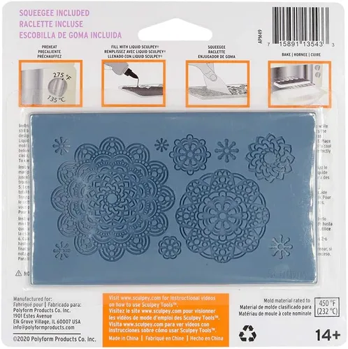 Miniatura 2 de Sculpey APM49 Molde líquido Mandala de silicona