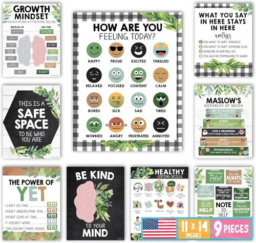 Miniatura 14 de Hadley Designs 9 pósteres de salud mental para el aula, consejero escolar, oficina, decoración de oficina, terapia de salud mental, carteles
