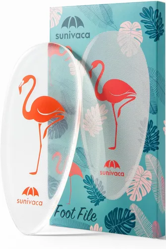 Miniatura 8 de Lima de pie de vidrio de 2 caras Removedor de callos sin soporte de drenaje (rosa) Diseño ergonómico de 2 caras Seguro, eficaz pero suave
