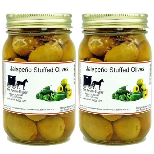 Miniatura 4 de Aceitunas grandes rellenas - Dos frascos de 16 oz. (aceitunas rellenas de queso Blau)