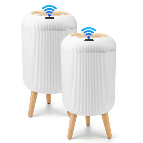 Miniatura 9 de Pukomc Papelera con sensor inteligente, conveniente e higiénico, fácil de usar, sensor de tecnología, impermeable, papelera de plástico para cocina