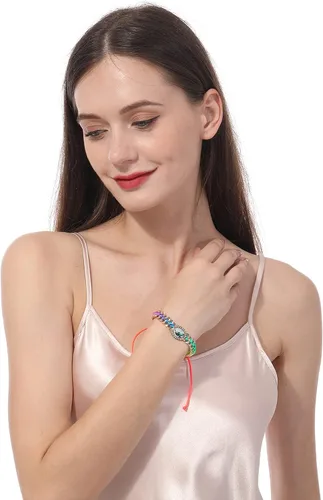 Miniatura 4 de 612 pulseras de la Virgen María San Benito San Juda rosario hechas a mano nudo rojo pulsera de la suerte para hombres o mujeres como regalo y se