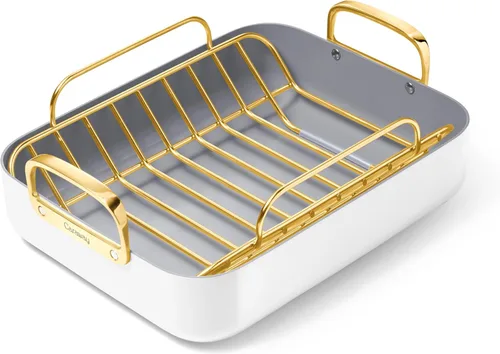 Miniatura 14 de Caraway Bandeja para Asar - Bandeja para Asar de 16x13" con Rejilla - Revestimiento de Cerámica Antiadherente - No Tóxico, Sin PTFE ni PFOA - Apto