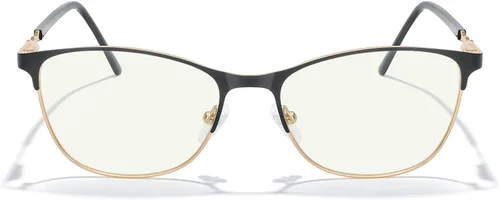 Miniatura 2 de MERRY'S Gafas de lectura para mujer, lentes de bloqueo de luz azul para mujer, anteojos de lectura para computadora Negro y oro-2.047 in