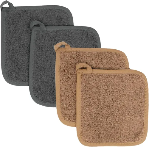 Miniatura 30 de RITZ Agarraderas para ollas y salvamanteles de rizo: Resistente al calor sin igual, duradero 100% algodón – Diseñado ergonómicamente para un agarre
