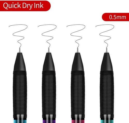 Miniatura 3 de MyLifeUNIT Bolígrafos de gel, bolígrafo de gel negro de punta fina para escritura súper suave, bolígrafos retráctiles de 0.020 in con tinta