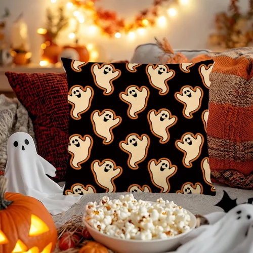 Miniatura 5 de Fundas de almohada de Halloween de 16 x 16 pulgadas, juego de 2 bonitas fundas de almohada decorativas para sofá, dormitorio, sala de estar