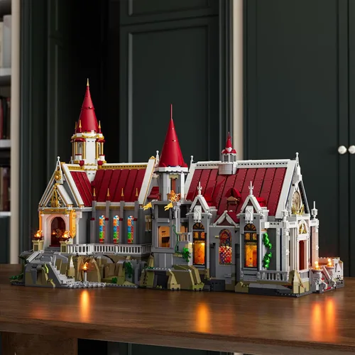 Miniatura 7 de LUMIBRICKS Castillo Medieval del Rey y Tesorería Conjunto de Ladrillos de Construcción - Colección Modular de Ciudad de la Edad Media