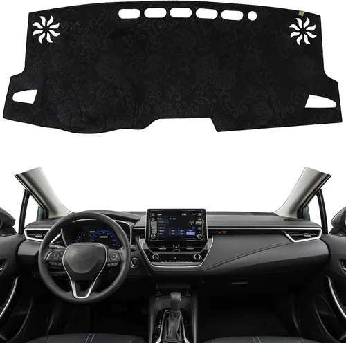 Miniatura 19 de TUCAREST Funda para salpicadero Compatible con Ch-Evy Silverado 1500/2500 HD/3500 HD 2019-2023, GM-C Sierra/HD 2500/ HD 3500 2019-2023, alfombrilla