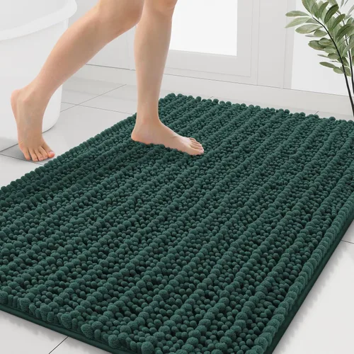 Miniatura 260 de Smiry Alfombras de Baño 24x16 pulgadas, Alfombras de Baño de Chenilla Extra Suaves y Absorbentes, Respaldo de Goma Antideslizante, Lavable a Máquina