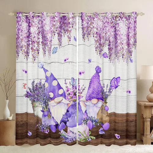 Miniatura 19 de Manfei Cortinas opacas negras de panal de abeja con luces de neón azul real, tratamientos de ventana con estampado geométrico hexagonal, decoración