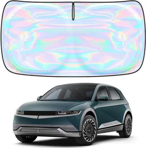 Miniatura 80 de Parasol para parabrisas Rivian R1S R1T 2022-2026 – Parasol compatible con Rivian R1S R1T plegable para ventana delantera, protector de visera solar