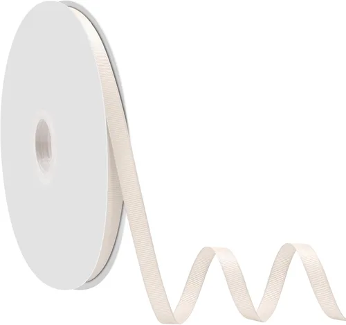 Miniatura 75 de Cinta blanca de grogrén de 1-1/2 pulgadas x 50 yardas para envolver regalos, muy adecuada para decoración de bodas, ramos, manualidades, costura