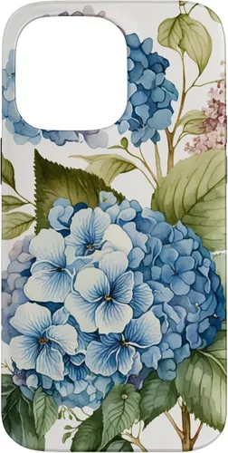Miniatura 21 de Watercolour Vintage Blue Hydrangea with Flower Flower Case for iPhone 17
