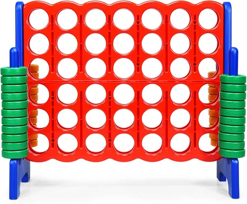 Miniatura 8 de ARLIME Juego gigante de conexión 4 en fila, juego de juguetes jumbo de 4 en puntuación de 47 pulgadas con palanca de liberación rápida, anillo