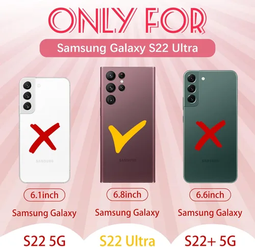 Miniatura 2 de para Samsung Galaxy S22 Ultra Funda - Funda de teléfono linda para mujeres y chicas Diseño único y estético genial Flor Kawaii resistente de alta